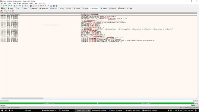 Search for strings in x64dbg